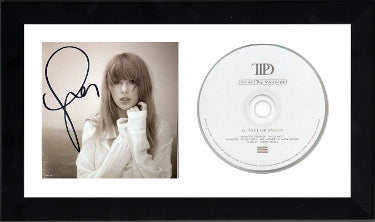 Taylor Swift Autographed 2024 The Tortured Poets Department 4.75x4.75 Art Card with Album Cover Booklet with CD 6.5x12 Custom Framing- COA - CTBL_F41065-Powers Sports Memorabilia