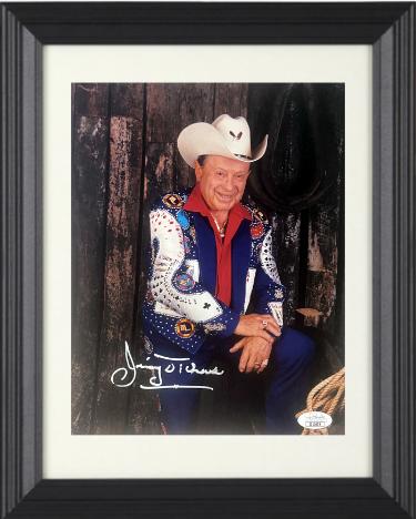 Little Jimmy Dickens Autographed Country Music Color 8 x 10 Photograph Custom Framing- JSA #II11638-Powers Sports Memorabilia