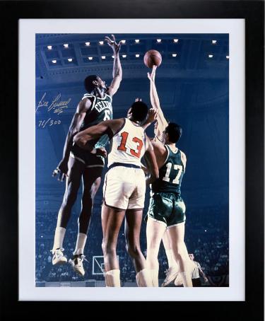 Bill Russell Autographed Boston Celtics Vintage Color NBA Archives 16 x 20 Photograph #6 Custom Framing- /300- Russell/Altman-Hollywood COA-Powers Sports Memorabilia