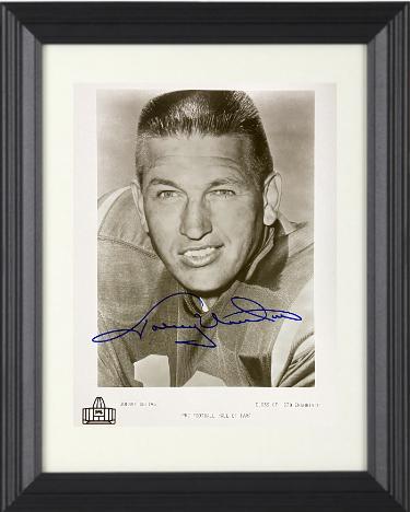 Johnny Unitas Autographed Baltimore Colts B&W HOF 8 x 10 Photograph Custom Framing- Beckett Review/Tuff Stuff COA-Powers Sports Memorabilia