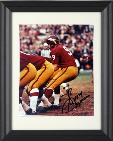 Sonny Jurgensen Autographed Washington 8 x 10 Photograph Custom Framing- Tuff Stuff LOA/Show Ticket/HOF-Powers Sports Memorabilia