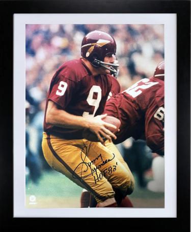 Sonny Jurgensen Autographed Washington Commanders NFL Licensed 16 x 20 Photograph HOF 83' Custom Framing- COA/Tuff Stuff Show Ticket-Powers Sports Memorabilia