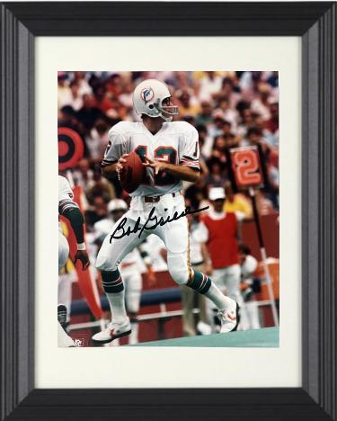 Bob Griese Autographed Miami Dolphins NFL Licensed 8 x 10 Photograph Custom Framing- Tuff Stuff COA-Powers Sports Memorabilia