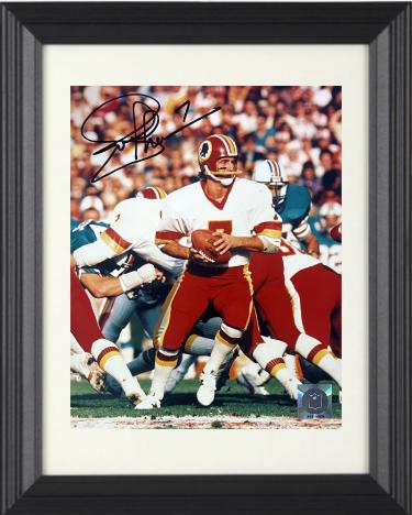 Joe Theismann Autographed Washington NFL Licensed 8 x 10 Photograph #7 Custom Framing- Tuff Stuff COA/Show Ticket-Powers Sports Memorabilia