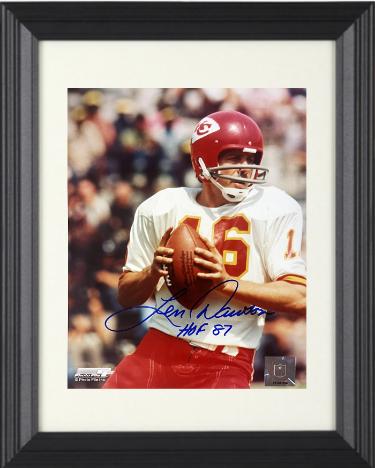 Len Dawson Autographed Kansas City Chiefs NFL Licensed 8 x 10 Photograph HOF 87 Custom Framing- COA/Show Ticket-Powers Sports Memorabilia