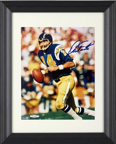 Dan Fouts Autographed San Diego Chargers NFL Licensed 8 x 10 Photograph Custom Framing- Sports World Collectibles #A37478/COA-Powers Sports Memorabilia