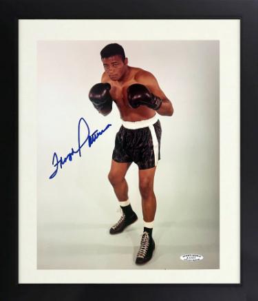 Floyd Patterson Autographed Boxing 8 x 10 Photograph Custom Framing- Sports World Collectibles #A13553 & COA-Powers Sports Memorabilia