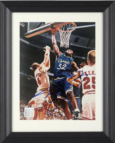 Shaquille O'Neal Autographed Orlando Magic NBA Licensed 8 x 10 Photograph Custom Framing- The Score Board COA (HOF)-Powers Sports Memorabilia