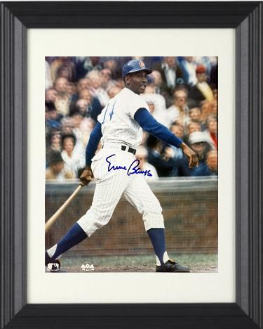 Ernie Banks Autographed Chicago Cubs MLB Licensed 8 x 10 Photograph Custom Framing- Ernie White Promotions COA-Powers Sports Memorabilia
