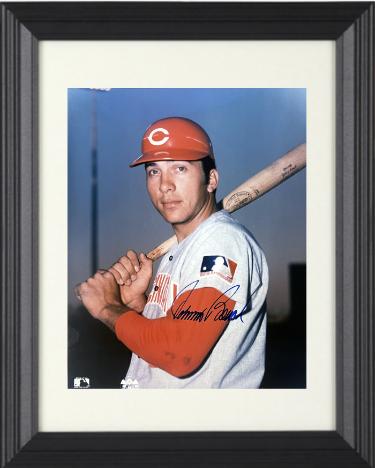 Johnny Bench Autographed Cincinnati Reds MLB Licensed 8 x 10 Photograph Custom Framing- Tuff Stuff COA (HOF/2X WSC)-Powers Sports Memorabilia
