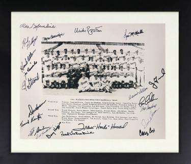 1969 Washington Senators Team Autographed 16 x 20 Photograph 21 Sigs Custom Framing-Beckett Howard/Epstein/Unser/Allen/Camacho/Stroud-Powers Sports Memorabilia