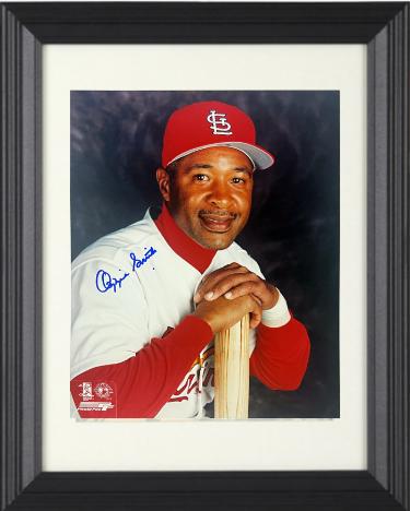 Ozzie Smith Autographed St. Louis Cardinals MLB Licensed 8 x 10 Photograph Custom Framing- Tuff Stuff COA/Show Ticket (HOF)-Powers Sports Memorabilia