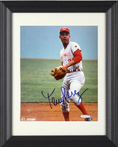 Tony Perez Autographed Cincinnati Reds MLB Licensed 8 x 10 Photograph imperfect Custom Framing- Sports World Collectibles #A32693/COA (HOF)-Powers Sports Memorabilia