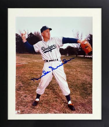 Duke Snider Autographed Brooklyn Dodgers MLB Licensed 8 x 10 Photograph Custom Framing imperfect- Tuff Stuff COA - CTBL_f42849-Powers Sports Memorabilia