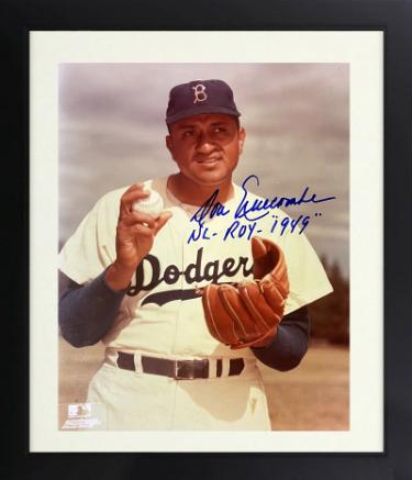 Don Newcombe Autographed Brooklyn Dodgers MLB Licensed 8 x 10 Photograph Custom Framing NL ROY 1949 imperfect- COA-Powers Sports Memorabilia