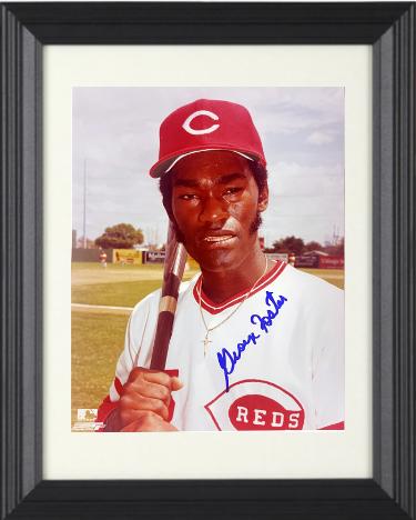 George Foster Autographed Cincinnati Reds MLB Licensed 8 x 10 Photograph Custom Framing- COA/CSA Show Ticket-Powers Sports Memorabilia
