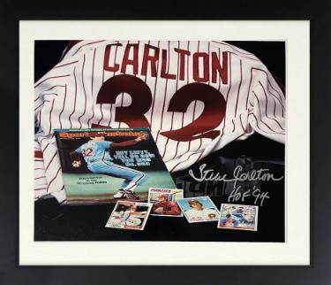 Steve Carlton Autographed Philadelphia Phillies Collage 8 x 10 Photograph HOF '94 Custom Framing- COA-Powers Sports Memorabilia