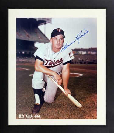Harmon Killebrew Autographed Minnesota Twins MLB Licensed 8 x 10 Photograph imperfect Custom Framing- COA/Show Ticket/Photos (HOF)-Powers Sports Memorabilia