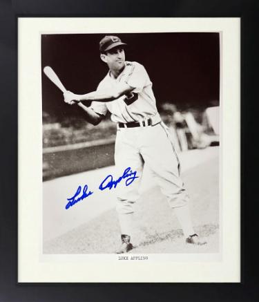 Luke Appling Autographed Chicago White Sox Vintage B&W 8 x 10 Photograph Custom Framing imperfect- NFL Alumni LOA-Powers Sports Memorabilia