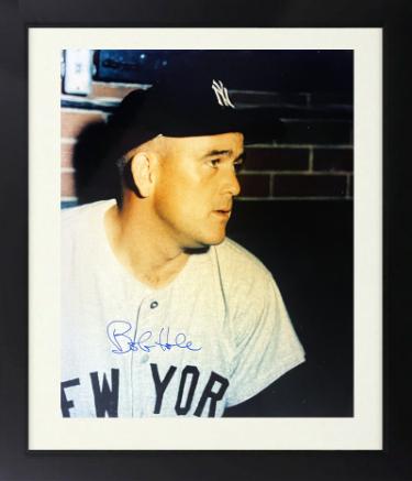 Bob Hale Autographed New York Yankees 8 x 10 Photograph Custom Framing imperfect- COA-Powers Sports Memorabilia