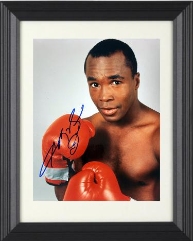 Sugar Ray Leonard Autographed 8 x 10 Photograph imperfect Custom Framing- Prince Of Cards/Darren Prince COA-Powers Sports Memorabilia