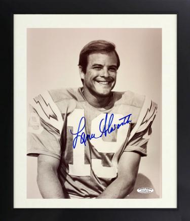 Lance Alworth Autographed San Diego Chargers 8 x 10 Photograph imperfect Custom Framing- Sports World Collectibles #A32679/COA-Powers Sports Memorabilia