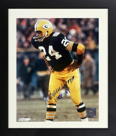 Willie Wood Autographed Green Bay Packers NFL Licensed 8 x 10 Photograph HOF 89 imperfect Custom Framing- COA/Show Ticket-Powers Sports Memorabilia