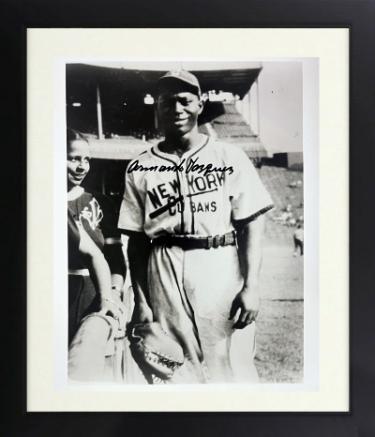 Armando Vasquez Autographed New York Cubans B&W 8 x 10 Photograph Custom Framing- CSA COA/Show Ticket-Powers Sports Memorabilia