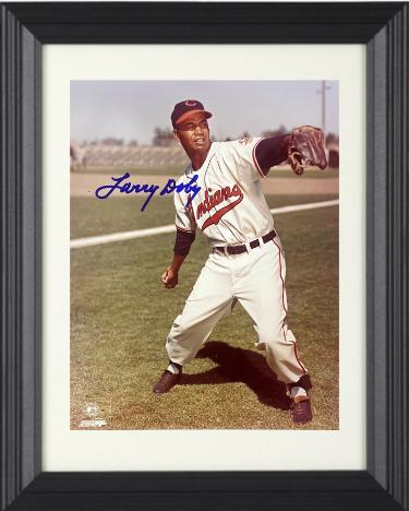 Larry Doby Autographed Cleveland MLB Licensed 8 x 10 Photograph Custom Framing- COA/Show Ticket (HOF/7X AS)-Powers Sports Memorabilia