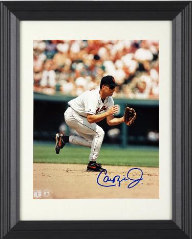 Cal Ripken, Jr. Autographed Baltimore Orioles MLB Licensed 8 x 10 Photograph imperfect Custom Framing- A.A.U Certified (Authentics Autograph-Powers Sports Memorabilia