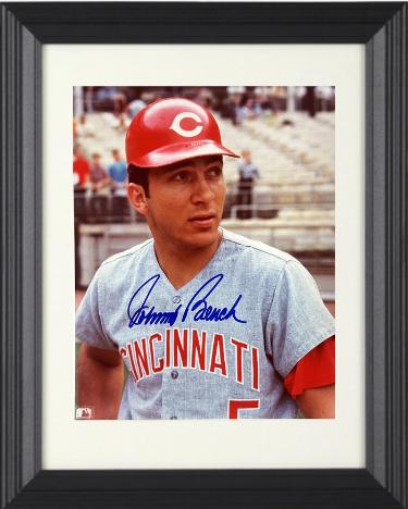 Johnny Bench Autographed Cincinnati Reds MLB Licensed 8 x 10 Photograph Custom Framing- Tuff Stuff COA (HOF/Big Red Machine) - CTBL_f43217-Powers Sports Memorabilia