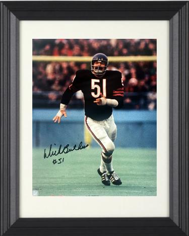 Dick Butkus Autographed Chicago Bears NFL Licensed 8 x 10 Photograph #51 minor dings Custom Framing- Tuff Stuff LOA/Show Ticket (HOF)-Powers Sports Memorabilia