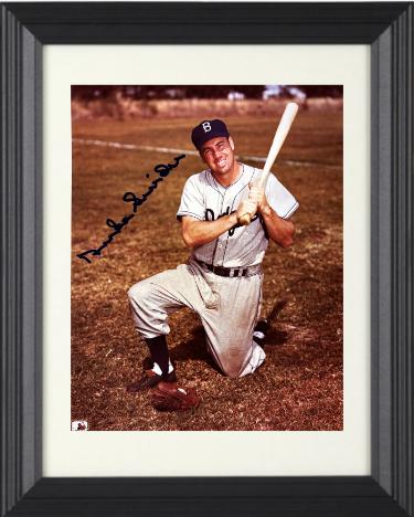 Duke Snider Autographed Brooklyn Dodgers MLB Licensed 8 x 10 Photograph Custom Framing- Tuff Stuff COA-Powers Sports Memorabilia