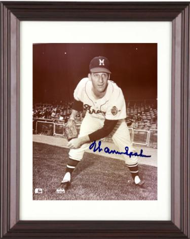 Warren Spahn Autographed Milwaukee Braves MLB Licensed 8 x 10 Photograph Custom Framing- Tuff Stuff COA-Powers Sports Memorabilia