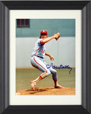 Steve Carlton Autographed Philadelphia Phillies MLB Licensed 8 x 10 Photograph Custom Framing- Tuff Stuff COA/Show Ticket-Powers Sports Memorabilia