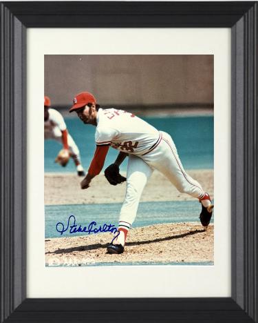 Steve Carlton Autographed St. Louis Cardinals MLB Licensed 8 x 10 Photograph Custom Framing- Tuff Stuff COA (HOF)-Powers Sports Memorabilia