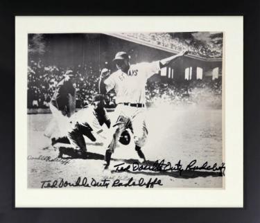 Ted "Double Duty" Radcliffe Autographed Homestead Grays Vintage B&W 8 x 10 Photograph minor dings Custom Framing- COA/CSA Show Ticket/Photograph-Powers Sports Memorabilia
