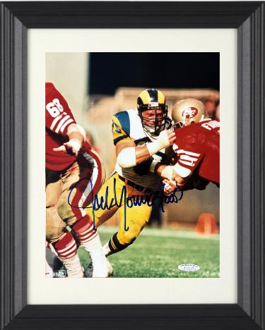 Jack Youngblood Autographed Los Angeles Rams NFL Licensed 8 x 10 Photograph Custom Framing- Sports World Collectibles #A32698/COA (HOF)-Powers Sports Memorabilia