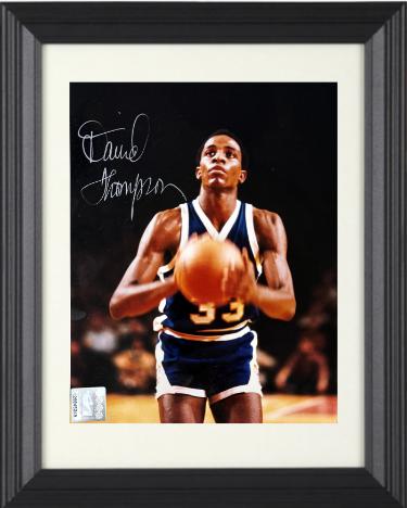 David Thompson Autographed Denver Nuggets NBA Licensed 8 x 10 Photograph Custom Framing- CSA COA/Show Ticket (HOF/N.C. State)-Powers Sports Memorabilia