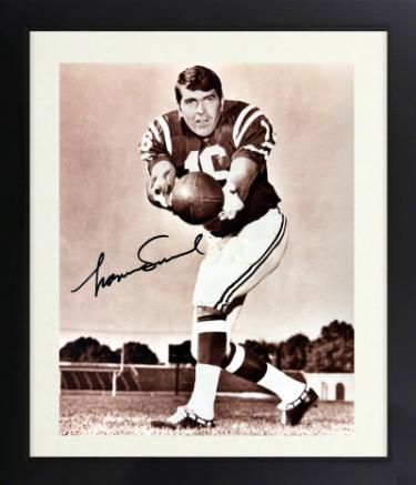 Norm Snead Autographed Philadelphia Eagles Sepia Tone 8 x 10 Photograph Custom Framing minor bends- Tuff Stuff COA/Show Ticket-Powers Sports Memorabilia