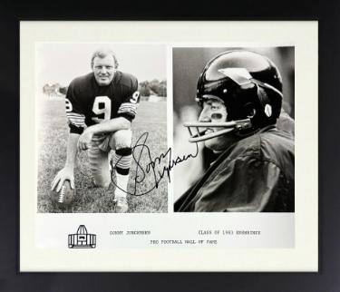 Sonny Jurgensen Autographed Class of 1983 Enshrinee Pro Football Hall of Fame Licensed 8 x 10 Photograph imperfect Custom Framing- COA-Powers Sports Memorabilia