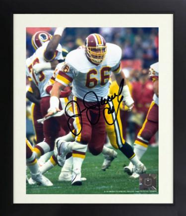 Joe Jacoby Autographed Washington NFL Licensed 8 x 10 Photograph minor dings Custom Framing- COA/Show Ticket (3X SB/Hogs)-Powers Sports Memorabilia