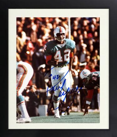 Paul Warfield Autographed Miami Dolphins NFL Licensed 8 x 10 Photograph #42 minor dings Custom Framing- COA (HOF)-Powers Sports Memorabilia