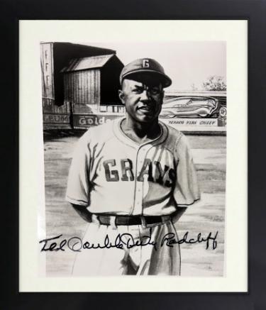 Ted "Double Duty" Radcliffe Autographed Homestead Grays Vintage B&W 8 x 10 Photograph imperfect Custom Framing- COA-Powers Sports Memorabilia