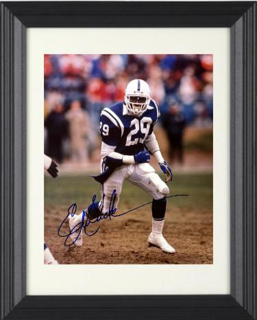 Eric Dickerson Autographed Indianapolis Colts 8 x 10 Photograph minor dings Custom Framing- NFL Alumni LOA (HOF)-Powers Sports Memorabilia