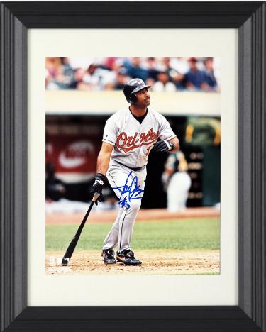Harold Baines Autographed Baltimore Orioles MLB Licensed 8 x 10 Photograph #3 minor dings Custom Framing- COA/Show Ticket (HOF)-Powers Sports Memorabilia
