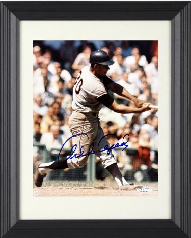 Orlando Cepeda Autographed San Francisco Giants MLB Licensed 8 x 10 Photograph Custom Framing- Sports World Collectibles #A47610/COA (HOF)-Powers Sports Memorabilia