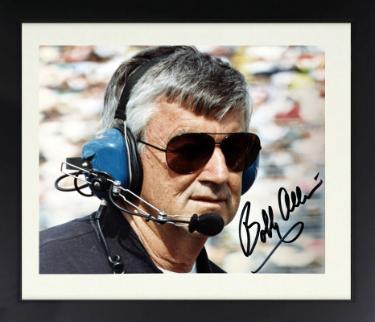 Bobby Allison Autographed NASCAR Legend 8 x 10 Photograph minor dings Custom Framing- Tuff Stuff COA/Show Ticket (HOF)-Powers Sports Memorabilia