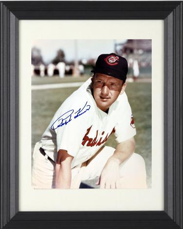 Ralph Kiner Autographed Cleveland 8 x 10 Photograph minor dings Custom Framing- COA (HOF)-Powers Sports Memorabilia