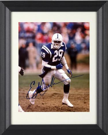 Eric Dickerson Autographed Indianapolis Colts 8 x 10 Photograph Custom Framing- NFL Alumni LOA (HOF)-Powers Sports Memorabilia